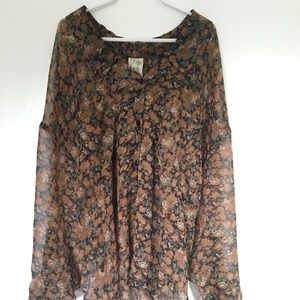 Sheer button up shirt